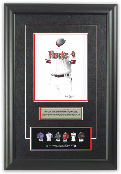 MLB Arizona Diamondbacks 2012 uniform original art – Heritage Sports Art