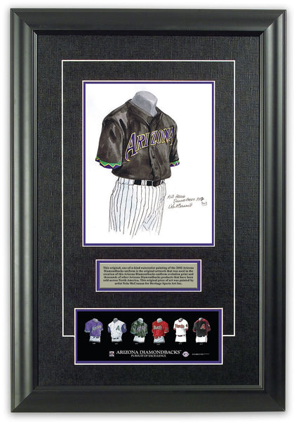 MLB Arizona Diamondbacks 2002 uniform original art – Heritage Sports Art