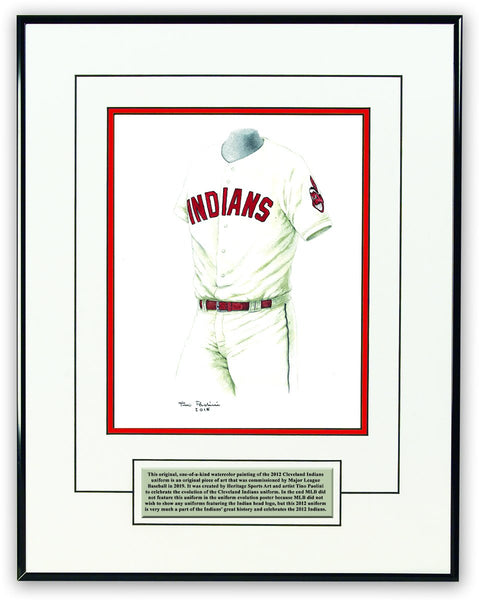 MLB Cleveland Guardians 1969 uniform original art – Heritage Sports Art