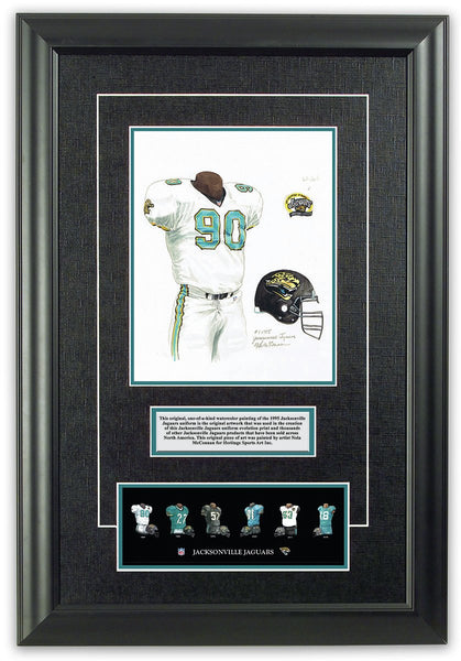 NFL Jacksonville Jaguars 1995 uniform original art – Heritage Sports Art