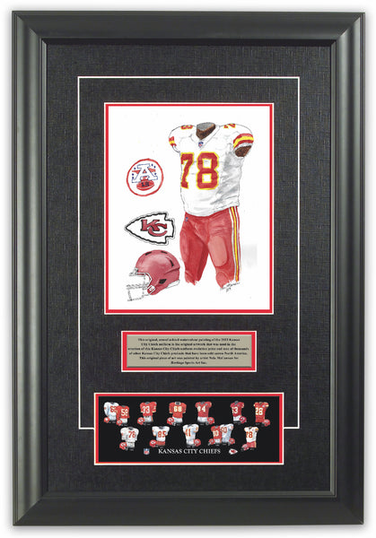 NFL Kansas City Chiefs 2013 uniform original art – Heritage Sports Art