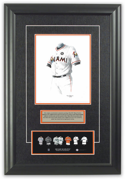 MLB Florida Marlins 2017 uniform original art – Heritage Sports Art