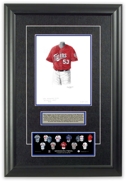 MLB Minnesota Twins 1997 uniform original art – Heritage Sports Art