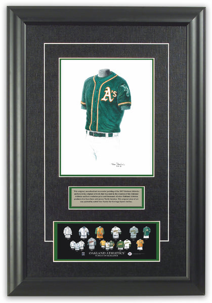 MLB Oakland Athletics 2017 uniform original art – Heritage Sports Art