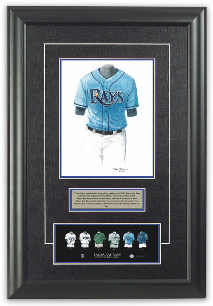  Tampa Bay Rays Black Framed Logo Jersey Display Case