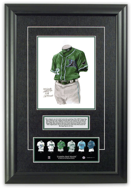 MLB Tampa Bay Rays 2005 uniform original art – Heritage Sports Art