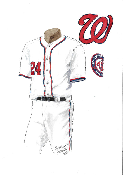 MLB Washington Nationals 2012 uniform original art – Heritage Sports Art