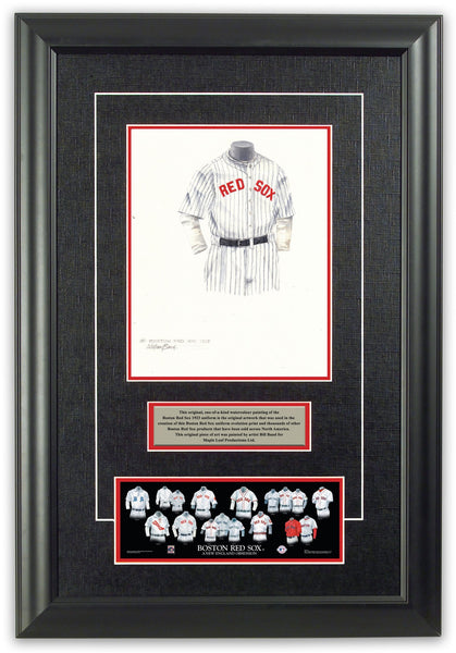 Boston Red Sox uniform evolution plaqued poster – Heritage Sports Stuff