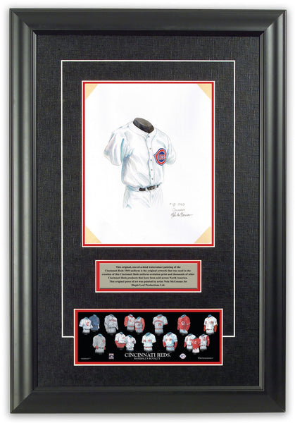Cincinnati Reds Uniform/Jersey Baseball Poster by Nola McConnan