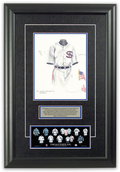 MLB Chicago White Sox 1917 uniform original art – Heritage Sports Art