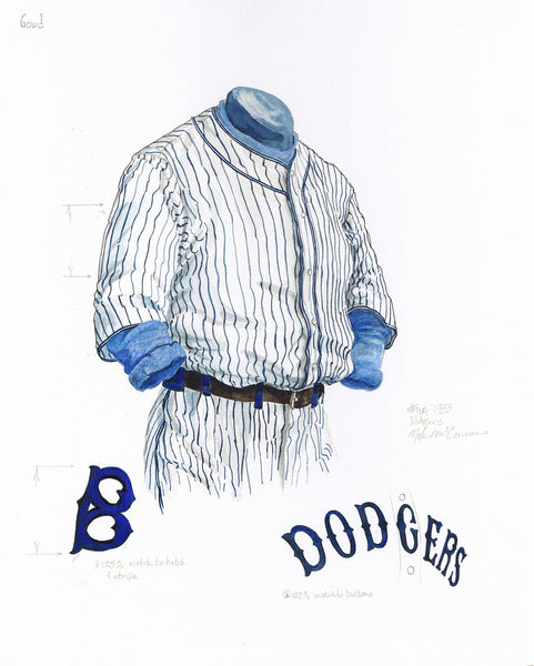 Framed Evolution History Los Angeles Dodgers Uniforms Print