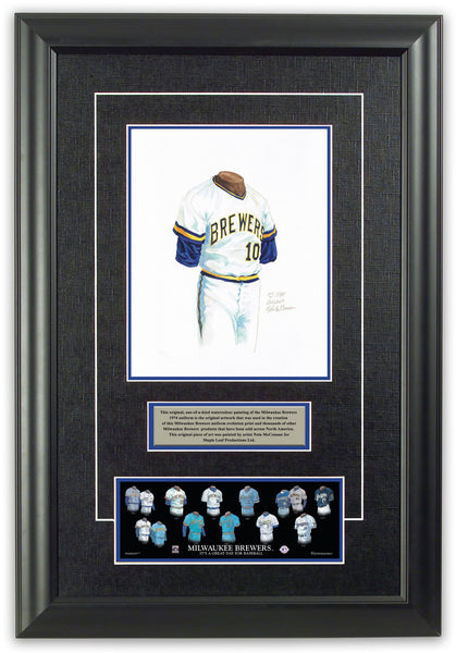 Milwaukee Brewers Striped Jersey Poster Print Personalized 