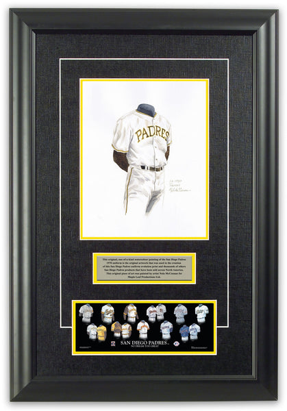 MLB San Diego Padres 1970 uniform original art – Heritage Sports Art