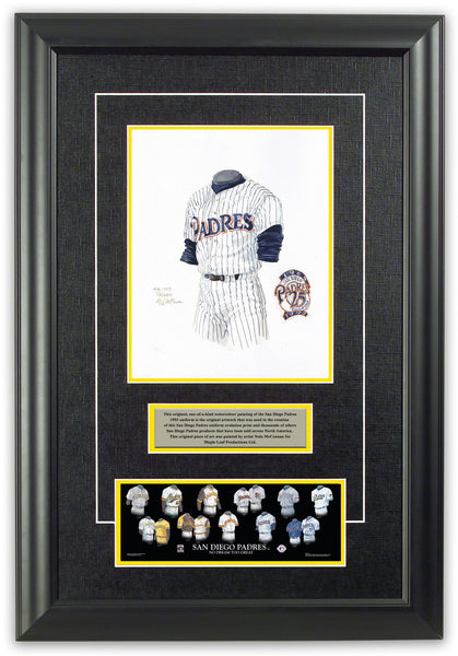 MLB San Diego Padres 2001 uniform original art – Heritage Sports Art