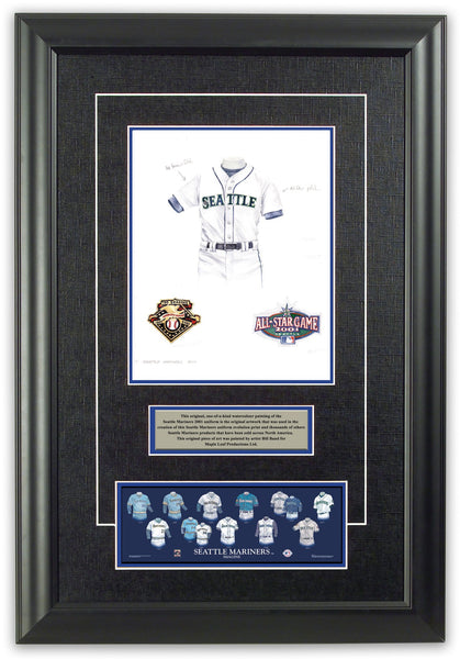  Framed Evolution History Seattle Mariners Uniforms