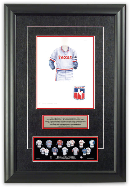 MLB Texas Rangers 1977 uniform original art – Heritage Sports Art