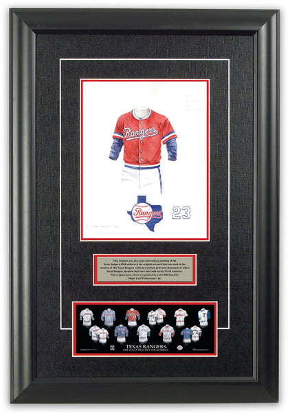 Texas Rangers 1984 uniform artwork, This is a highly detail…