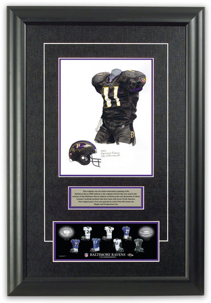 NFL Baltimore Ravens 2005 uniform original art – Heritage Sports Art