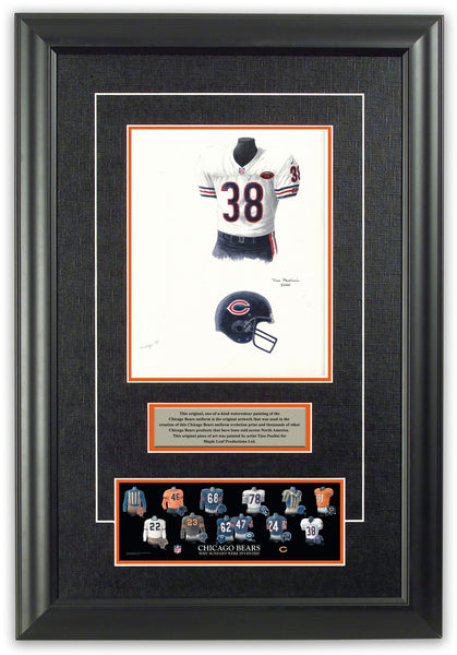 Chicago Bears Glass Wall Art Watercolor For Sale