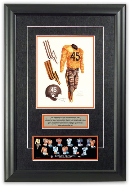 Denver Broncos 1960 uniform artwork