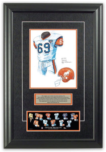 1994 Denver Broncos throwback uniform painting