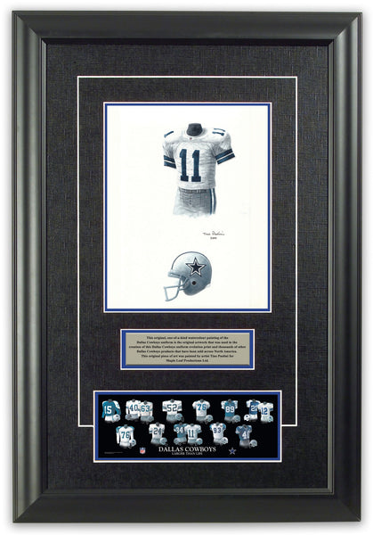 Emmitt Smith Cowboys Custom Framed Jersey Display with Set of (2