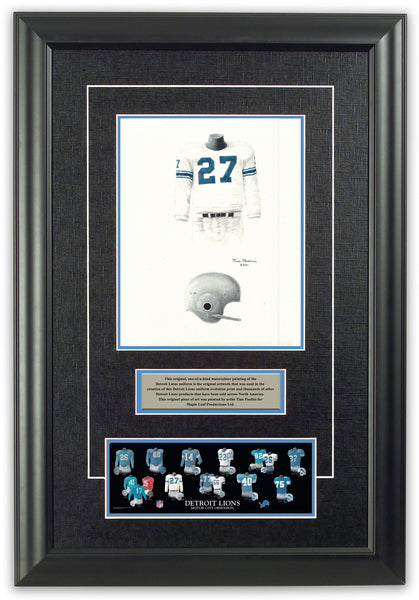 NFL Detroit Lions 1957 uniform original art – Heritage Sports Art