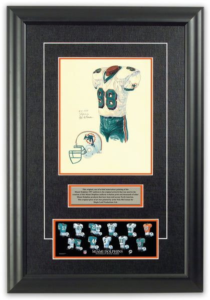 NFL Miami Dolphins 1997 uniform original art – Heritage Sports Art