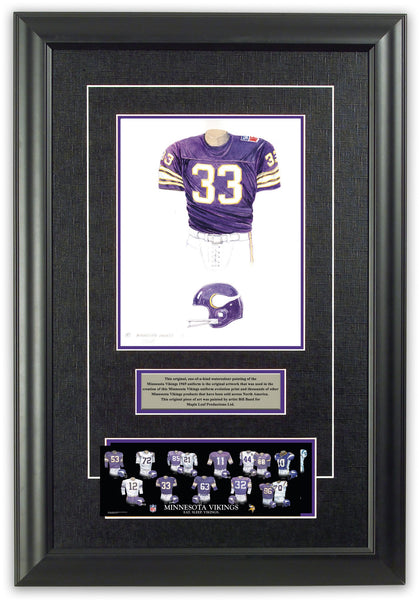 NFL Minnesota Vikings 1969 uniform original art – Heritage Sports Art