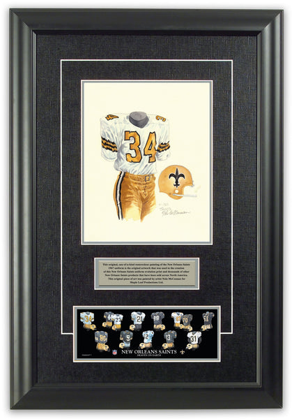 NFL New Orleans Saints 1967 uniform original art – Heritage Sports Art