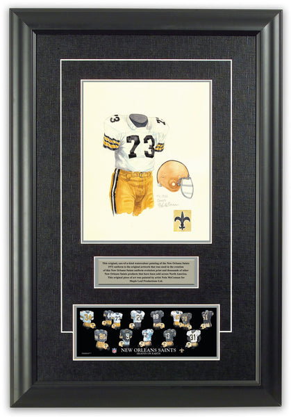 NFL New Orleans Saints 1972 uniform original art – Heritage Sports Art