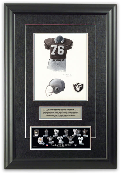 Ken Stabler Autographed and Framed Black Raiders Jersey