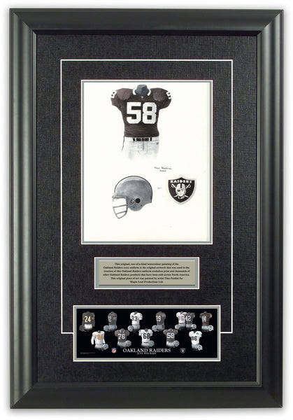 NFL Oakland Raiders 1991 uniform original art – Heritage Sports Art