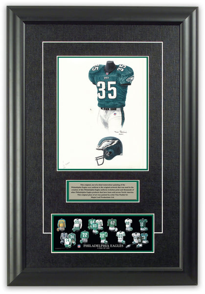 Donovan McNabb Signed Framed Philadelphia Eagles Green Custom Jersey