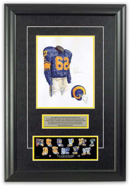 Framed Evolution History St. Louis Rams Uniforms Print