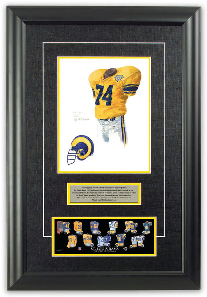 Los Angeles Rams 1994 uniform artwork, This is a highly det…