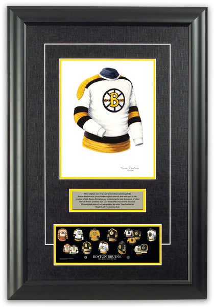 NHL Boston Bruins 1948-49 uniform and jersey original art – Heritage Sports  Art