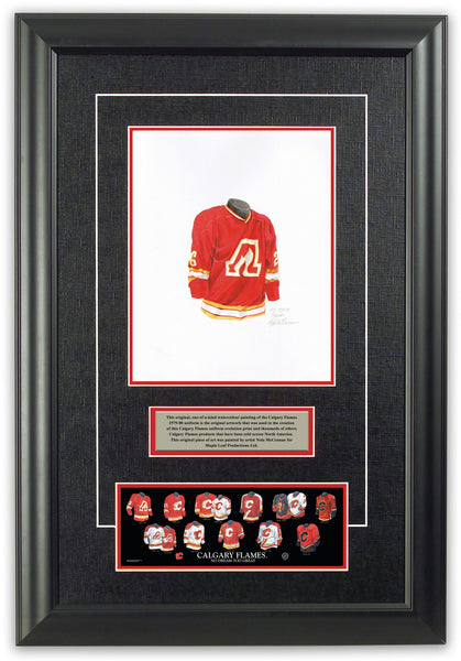 NHL Calgary Flames 1979-80 uniform and jersey original art