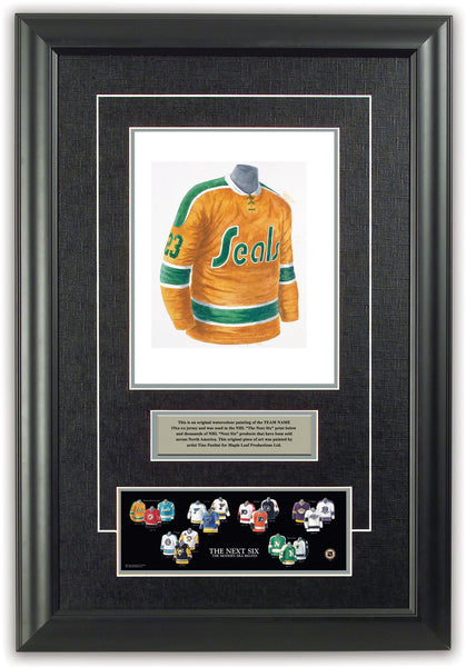 NHL California Golden Seals 1969-70 uniform and jersey original art –  Heritage Sports Art