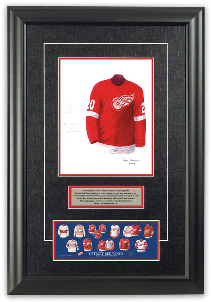 Detroit Red Wings 1972-73 jersey artwork, This is a highly …