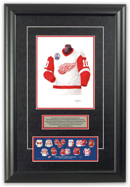 Detroit Red Wings 2001-02 jersey artwork, This is a highly …