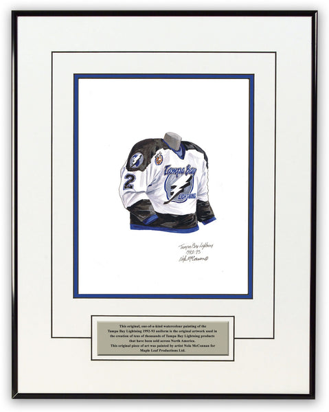 NHL Tampa Bay Lightning 1998-99 uniform and jersey original art – Heritage  Sports Art