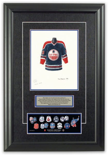 Wayne Gretzky - Custom Framed Oilers Jersey - Signed