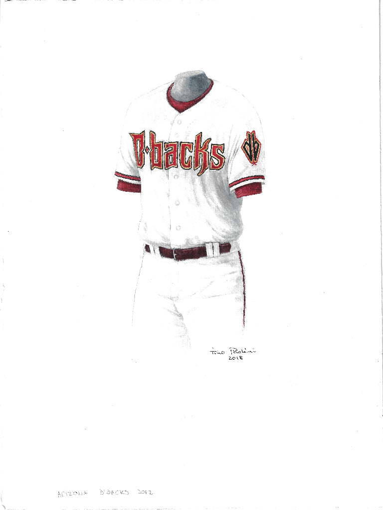 MLB Arizona Diamondbacks 2012 uniform original art – Heritage