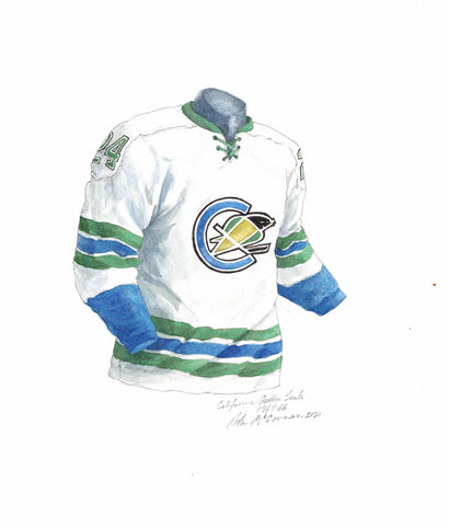 NHL Oakland Seals 1968-69 uniform and jersey original art