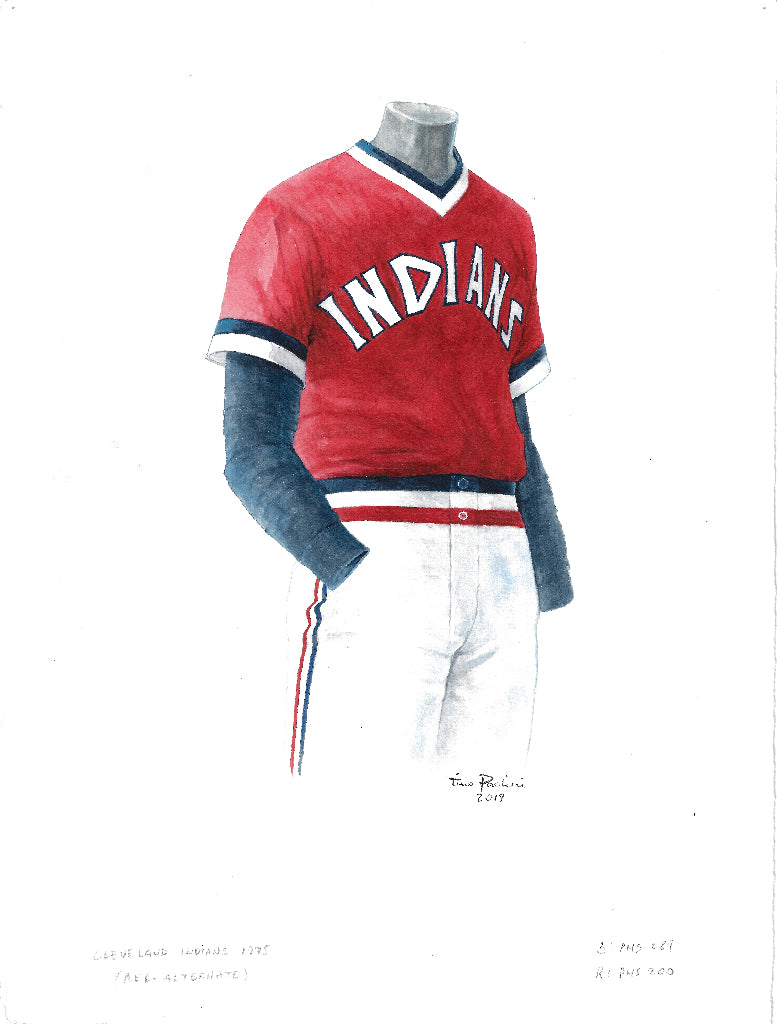 MLB Cleveland Guardians 1975 uniform original art – Heritage
