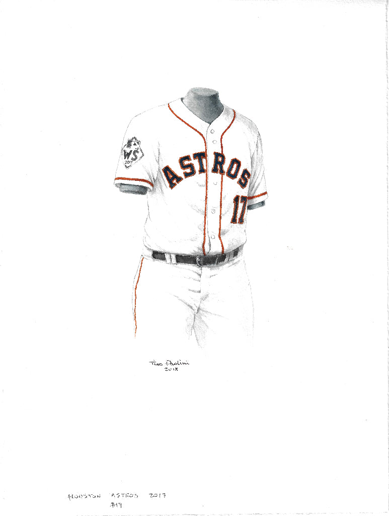 Framed Evolution History Houston Astros Uniforms Print