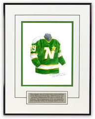 NHL Minnesota North Stars 1968-69 uniform and jersey original art