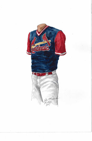 MLB St. Louis Cardinals 1928 uniform original art – Heritage Sports Art