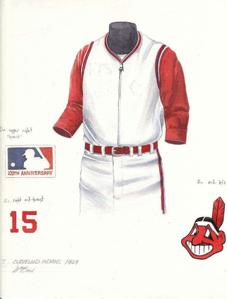 MLB Cleveland Guardians 1969 uniform original art – Heritage
